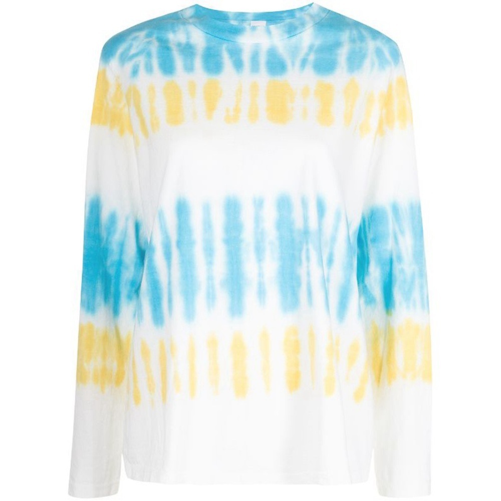 💕 RE/DONE 50’s long sleeve sky stripe tie dye top NEW size M Hanes cotton
